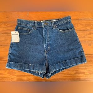 NWT American apparel, high waisted, cuffed, jean shorts, size 30